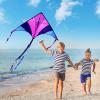 imageJOYIN 2 Packs Large Delta Kite Blue and Purple Kite Easy to Fly Huge Kites for Kids and Adults with 2625 ft Kite String Large Delta Beach Kite for Outdoor Games and Activities