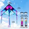 imageJOYIN 2 Packs Large Delta Kite Blue and Purple Kite Easy to Fly Huge Kites for Kids and Adults with 2625 ft Kite String Large Delta Beach Kite for Outdoor Games and Activities