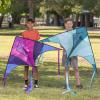 imageJOYIN 2 Packs Large Delta Kite Blue and Purple Kite Easy to Fly Huge Kites for Kids and Adults with 2625 ft Kite String Large Delta Beach Kite for Outdoor Games and Activities