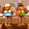imageJOYIN 2 PCS Thanksgiving Turkey Tabletop Centerpiece Decor Resin Figurines Decoration for Autumn Fall Harvest Home Indoor Kitchen Party Supplies