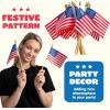 imageJOYIN 24 Pcs Small American Flags on Stick 4x6 Inch for 4th of July Celebration Memorial Day decorations Patriotic Party Supplies Independence Day Gathering Veterans Day Patriotic Party Favors
