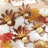 imageJOYIN 4 Pcs Thanksgiving Turkey Tea Light Candle Holders Fall Centerpiece Home Decor Table Kitchen Autumn Decorations