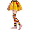 imageJOYIN Giggling Getup Womens Thanksgiving Turkey Tutu Skirt ampamp Socks Set Thanksgiving Outfit Turkey Sock for Women Holiday Tutus Dress Up Party Girls Cosplay Party Accessories Trot Costumes