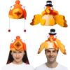 imageJOYIN 2 Pack Thanksgiving Silly Turkey Cap Red Turkey Hat for Carnival Cosplay Trot Dress Up Party ampamp Role Play Funny Hat for Thanksgiving Christmas Halloween Costume Accessories
