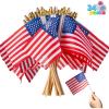 imageJOYIN 24 Pcs Small American Flags on Stick 4x6 Inch for 4th of July Celebration Memorial Day decorations Patriotic Party Supplies Independence Day Gathering Veterans Day Patriotic Party Favors