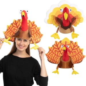 imageJOYIN 2 PCS Thanksgiving Turkey Sitting Hats Silly for Night Event Dressup Party Thanksgiving Decoration Role Play Carnival Cosplay Costume Accessories