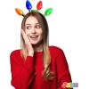 imageJOYIN 1 Pack Christmas Headband LED Light Bulb Flashing Headband with 4 Colorful LED Bulbs for Adults Kids Accessories Christmas Party Favors Xmas Party Supplies