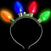 imageJOYIN 1 Pack Christmas Headband LED Light Bulb Flashing Headband with 4 Colorful LED Bulbs for Adults Kids Accessories Christmas Party Favors Xmas Party Supplies