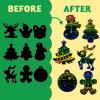 imageJOYIN 120 Pcs Christmas Scratch Art Ornaments Rainbow Color Scratch Paper Craft Kit Christmas Hanging Ornament Scratch Off DIY Arts ampamp Crafts Kit for Kids Holiday Crafts Party Favor