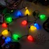 imageJOYIN 12PCS Christmas LED Necklace Christmas Necklace with 12 LED Bulbs Light Up Accessories for Adults Kids Holidays Parties Favors Accessories Decorations