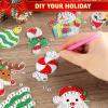 imageJOYIN 16 Pcs Christmas Diamond Art Ornaments Kit 5D DIY Diamond Craft with Keychains for Kids Diamond Painting Art Activities Xmas Rhinestone Party Favors Holiday Decor Classroom Games Age 8