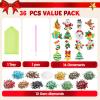 imageJOYIN 16 Pcs Christmas Diamond Art Ornaments Kit 5D DIY Diamond Craft with Keychains for Kids Diamond Painting Art Activities Xmas Rhinestone Party Favors Holiday Decor Classroom Games Age 8