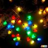 imageJOYIN 18 PCS Christmas LED Necklace Christmas Necklace with 12 LED Bulbs Light Up Accessories for Adults Kids Holidays Parties Favors Accessories Decorations