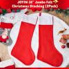 imageJOYIN 2 Packs 38 Jumbo Felt Christmas Stockings Party Decoration Giant Christmas Large Stocking for Party Decorations Xmas Holiday Tree Decor