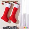 imageJOYIN 2 Packs 38 Jumbo Felt Christmas Stockings Party Decoration Giant Christmas Large Stocking for Party Decorations Xmas Holiday Tree Decor