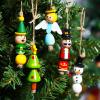 imageJOYIN 202 Pcs Christmas Wooden Beads Craft Kit DIY Wood Bead Printed Ornaments Make Snowman Santa Claus Angel Nutcracker Tree for Christmas Hanging Decoration Holiday Xmas Art Activities for Kids