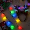 imageJOYIN 2PCS Christmas LED Necklace and Reindeer Headband Light Up Necklace with 9 Bulbs Christmas Headwear and Holiday Parties Xmas Costume Accessories Party FavorsReindeer