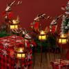 imageJOYIN 4 PCS Christmas Reindeer Tea Light Candle Holders  Thanksgiving Day Metal Iron Standing Christmas Decorations Table Decorations Centerpieces for Party Dining