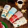 imageJOYIN 48 PCS Merry Christmas Disposable Cups 4 Designs Xmas Drinkware 9 oz Paper Cup Snowflake Santa Elk Christmas Cups For Hot Chocolate Coffee Cold Beverage Holiday Tableware Supplies FavorsClassical