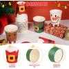 imageJOYIN 48 PCS Merry Christmas Disposable Cups 4 Designs Xmas Drinkware 9 oz Paper Cup Snowflake Santa Elk Christmas Cups For Hot Chocolate Coffee Cold Beverage Holiday Tableware Supplies FavorsBright