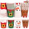 imageJOYIN 48 PCS Merry Christmas Disposable Cups 4 Designs Xmas Drinkware 9 oz Paper Cup Snowflake Santa Elk Christmas Cups For Hot Chocolate Coffee Cold Beverage Holiday Tableware Supplies FavorsBright