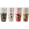 imageJOYIN 48 PCS Merry Christmas Disposable Cups 4 Designs Xmas Drinkware 9 oz Paper Cup Snowflake Santa Elk Christmas Cups For Hot Chocolate Coffee Cold Beverage Holiday Tableware Supplies FavorsCute