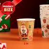 imageJOYIN 48 PCS Merry Christmas Disposable Cups 4 Designs Xmas Drinkware 9 oz Paper Cup Snowflake Santa Elk Christmas Cups For Hot Chocolate Coffee Cold Beverage Holiday Tableware Supplies FavorsCute