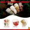 imageJOYIN 48 PCS Merry Christmas Disposable Cups 4 Designs Xmas Drinkware 9 oz Paper Cup Snowflake Santa Elk Christmas Cups For Hot Chocolate Coffee Cold Beverage Holiday Tableware Supplies FavorsCute