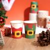 imageJOYIN 48 PCS Merry Christmas Disposable Cups 4 Designs Xmas Drinkware 9 oz Paper Cup Snowflake Santa Elk Christmas Cups For Hot Chocolate Coffee Cold Beverage Holiday Tableware Supplies FavorsBright