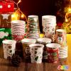 imageJOYIN 48 PCS Merry Christmas Disposable Cups 4 Designs Xmas Drinkware 9 oz Paper Cup Snowflake Santa Elk Christmas Cups For Hot Chocolate Coffee Cold Beverage Holiday Tableware Supplies FavorsCute