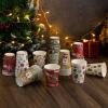imageJOYIN 48 PCS Merry Christmas Disposable Cups 4 Designs Xmas Drinkware 9 oz Paper Cup Snowflake Santa Elk Christmas Cups For Hot Chocolate Coffee Cold Beverage Holiday Tableware Supplies FavorsCute