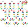 imageJOYIN 6 Pcs Christmas Light Up Headband and Necklace with 6 Flashing Modes LED Christmas Bulb Lights Necklace Headband for Kids Women Men Xmas Party Supplies Accessories
