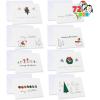 imageJOYIN 72 PCS Christmas Greeting Cards with Envelopes Bulk in 8 White Designs 625 x 46quot for Winter Xmas Season Present Giving Wintertime Cards