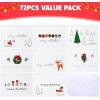 imageJOYIN 72 PCS Christmas Greeting Cards with Envelopes Bulk in 8 White Designs 625 x 46quot for Winter Xmas Season Present Giving Wintertime Cards