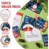 imageJOYIN 72 PCS Christmas Holiday Greeting Cards with Envelopes Bulk in 9 Assorted Designs for Winter Season Merry Christmas Giving Cards Xmas Santa Gift Card