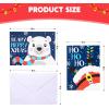 imageJOYIN 72 PCS Christmas Holiday Greeting Cards with Envelopes Bulk in 9 Assorted Designs for Winter Season Merry Christmas Giving Cards Xmas Santa Gift Card