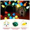 imageJOYIN 8PCS Christmas Light Up Headband and NecklaceChristmas Lights Bulb Necklace Headband for Kids Women Men Xmas Party Supplies Accessories