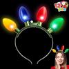 imageJOYIN Christmas LED Headband Light Up Bulb with 4 Colorful LED Bulbs for Adults Christmas Party Supplies Xmas Accessories12