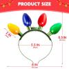imageJOYIN Christmas LED Headband Light Up Bulb with 4 Colorful LED Bulbs for Adults Christmas Party Supplies Xmas Accessories12
