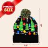 imageJOYIN Christmas Lightup Knitted Beanie Cap Ugly Sweater LED Hat Beanie with 6 Flashing Modes Funny Hat for Women Men Christmas Accessories Party Supplies Unisex Winter Black