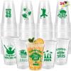 imageJOYIN 24 Pcs 16OZ Graduation Party Plastic Cups Green 24 Designs Disposable Cups for Class of 2025 Graduates Tableware Bulk for 2025 High School College Graduation School Grad Party Supply DecorGreen
