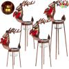 imageJOYIN 4 PCS Christmas Reindeer Tea Light Candle Holders  Thanksgiving Day Metal Iron Standing Christmas Decorations Table Decorations Centerpieces for Party Dining