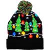 imageJOYIN Christmas Lightup Knitted Beanie Cap Ugly Sweater LED Hat Beanie with 6 Flashing Modes Funny Hat for Women Men Christmas Accessories Party Supplies Unisex Winter Black