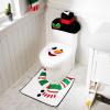 imageJOYIN 2 Set 5 Pieces Christmas Theme Bathroom Decoration Set wToilet Seat Cover Rugs Tank Cover Toilet Paper Box Cover and Santa Towel for Xmas Indoor Dcor Party Favors Santa ampamp Snowman