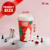 imageJOYIN 24 PCS Merry Christmas Disposable Paper Cups with Sleeves and Lids 6 Designs Xmas Drinkware 16 oz Snowflake Santa Elk Cups for Hot Coffee Cold Beverage Holiday Tableware Supplies FavorsBright