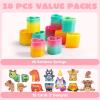 imageJOYIN 28 Packs Valentines Day Animal Cards with Coil Springs Rainbow Springs Stress Relief Coil Toys with Cards for Kids Valentines Classroom Exchange Prizes Game Prizes Valentines Party FavorsDinosaur