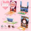 imageJOYIN 28 pcs Fun Valentine Sports Game Card and Erasers for Kids Party Favor Classroom Exchange Prizes Valentines Day Greeting Cards