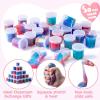 imageJOYIN 30 PCS Valentine Day Gift Cards with Galaxy Slime Stress Relief Fidget Toy for Kids Party Favor Classroom Exchange Prizes Valentines Party Favors Greeting CardsRound Cards