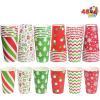imageJOYIN 48 Pcs 16 oz Christmas Disposable Cups with Sleeves and Lids 6 Designs Xmas Drinking Paper Cup For Hot Chocolate Coffee Cold Beverage Holiday Tableware Winter Party Supplies FavorsVintage