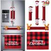 imageJOYIN 5 Pieces Christmas Fridge Handle Covers for Kitchen Refrigerator Microwave Oven Dishwasher Decoration Appliance Xmas Santa Indoor Decor Party Favor Supplies Washable Holiday Door Dcor